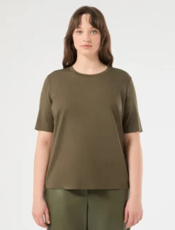 T-shirt in jersey - VERDE OLIVA