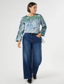 Tunica in twill di viscosa - BIANCO AVORIO